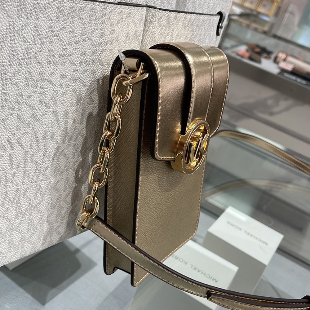 MICHAEL KORS WOMENS FASHION IPHONE SAMSUNG CASE PHONE HOLDER CROSSBODY BAG PURSE - Picture 14 of 16